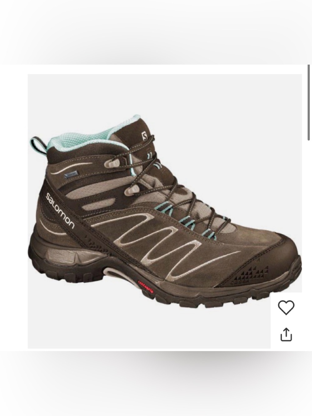 Salomon Ellipse 2 Mid LTR GTX Women's Suede Water-Resistant Hiking Boots 8 EUC